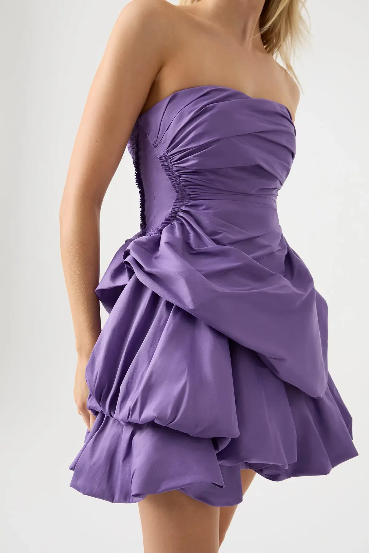 Aje Daybreak Strapless Mini Dress Deep Violet Size M / AU 10 - Image 4