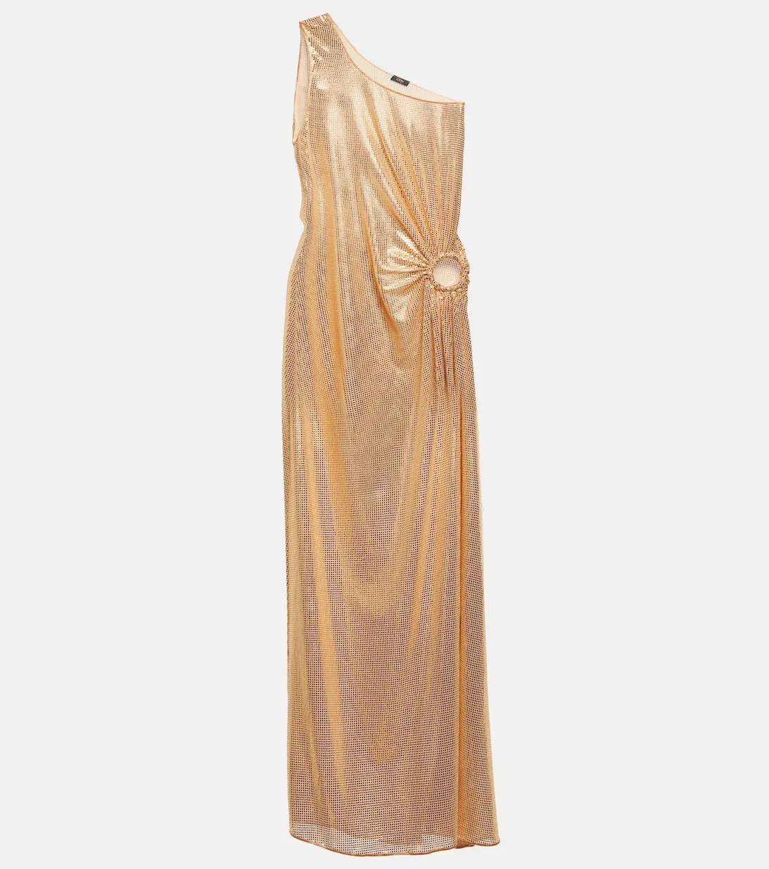 Oséree One Shoulder Lamé Gown Gold Size S / AU 8 - Image 5