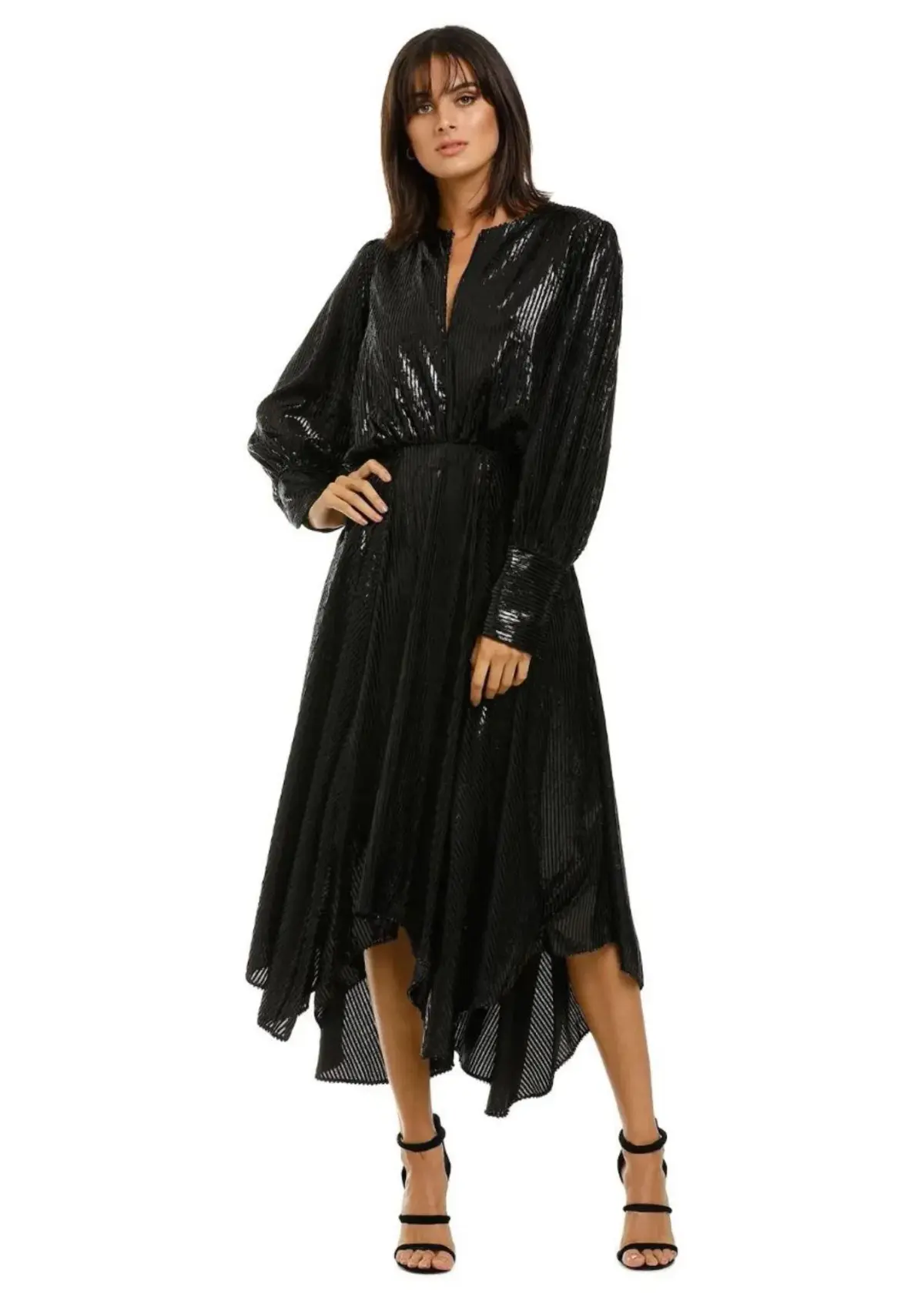Camilla and Marc Emelie Waisted Dress in Black Size 12 - Image 1