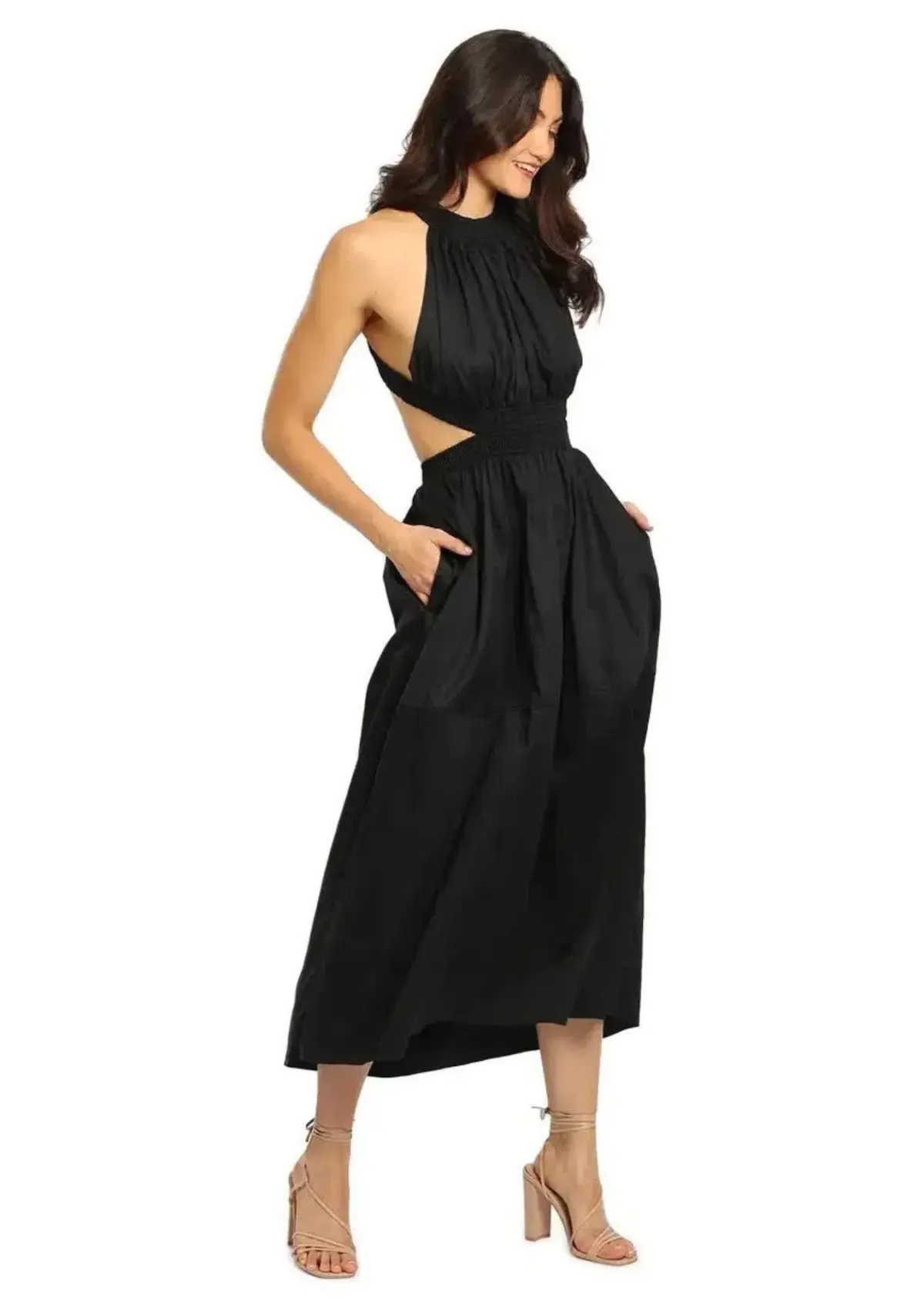 Camilla and Marc Pollina Midi Dress in Black Size 12 - Image 1