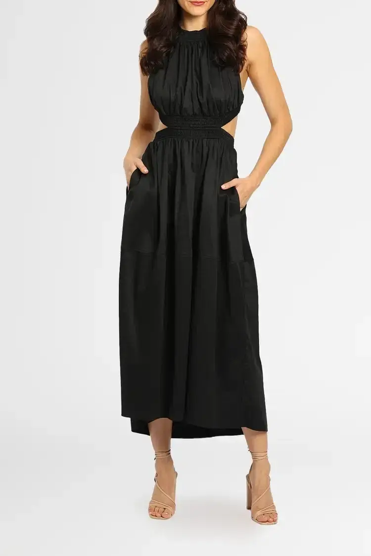 Camilla and Marc Pollina Midi Dress in Black Size 12 - Image 2