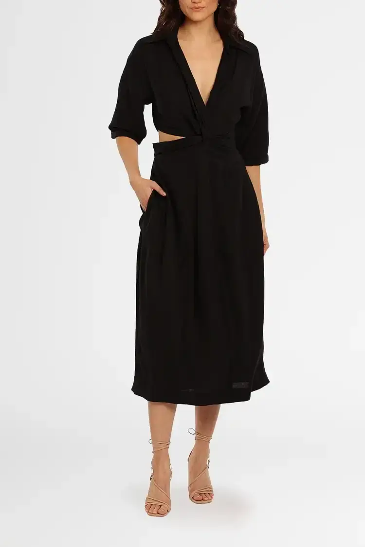 Camilla and Marc Marina Midi Dress in Black Size 8 - Image 2