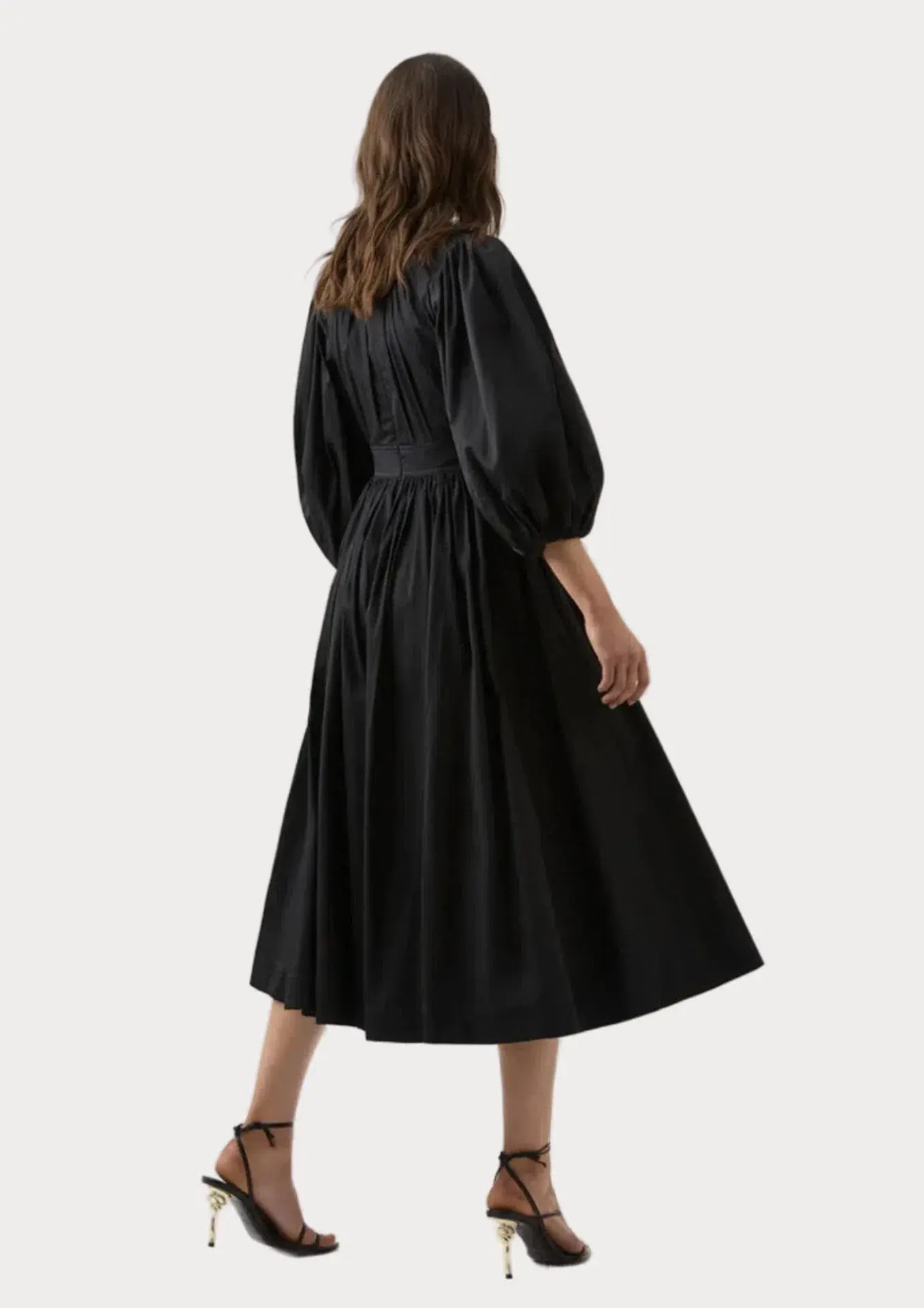 Aje Audrey Waisted Midi Dress Black Size 10 - Image 3