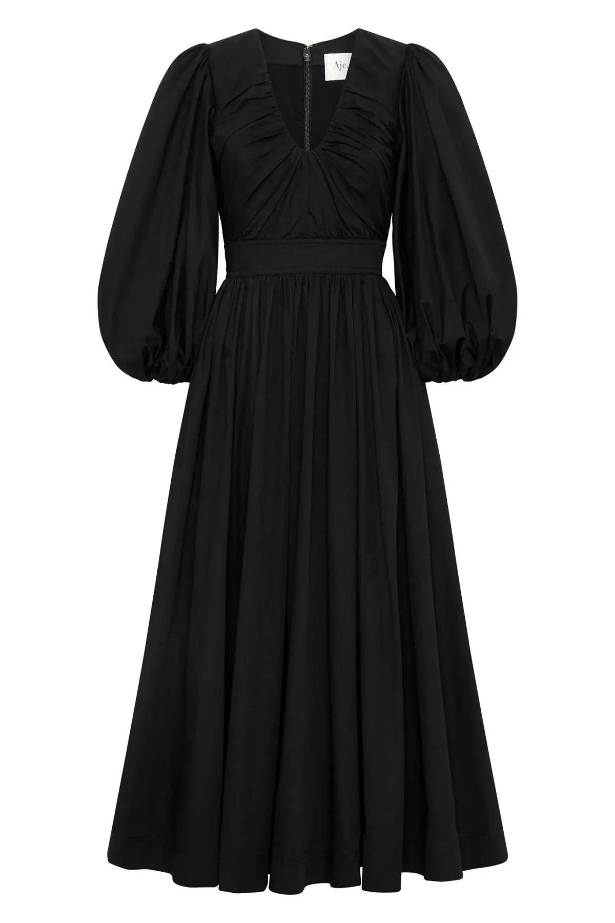 Aje Audrey Waisted Midi Dress Black Size 10 - Image 5