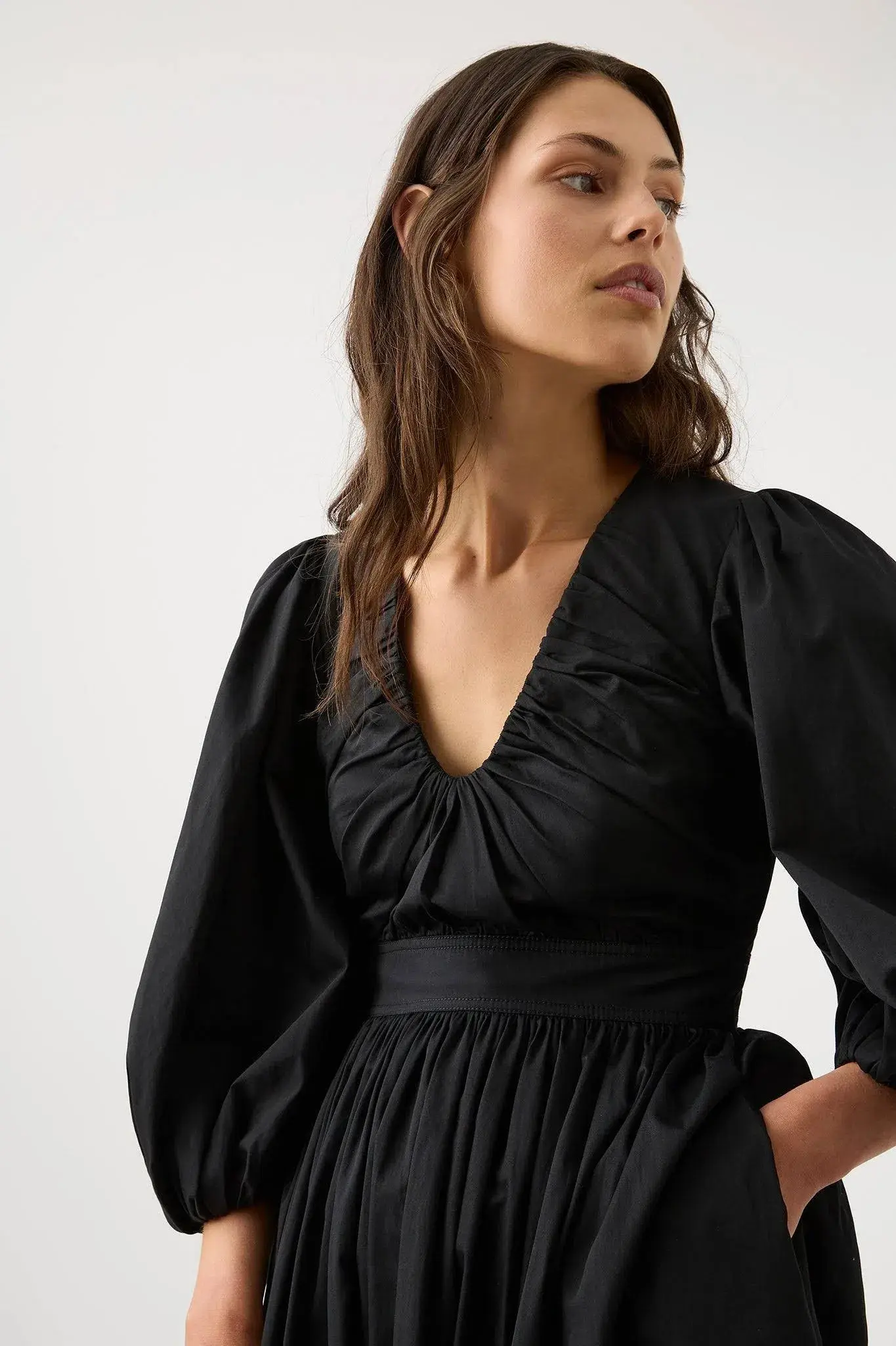Aje Audrey Waisted Midi Dress Black Size 10 - Image 2