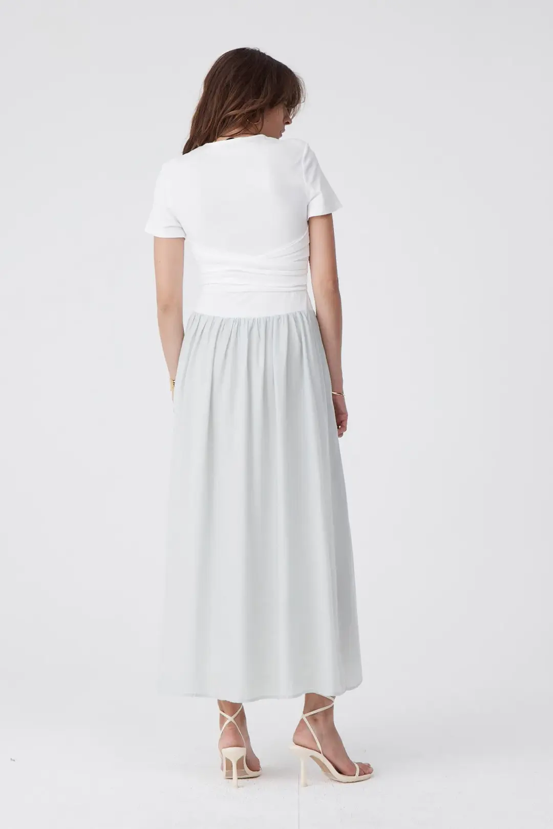 Atoir Christy Dress White/Shale Green Size 8 for rent on The Volte - main image