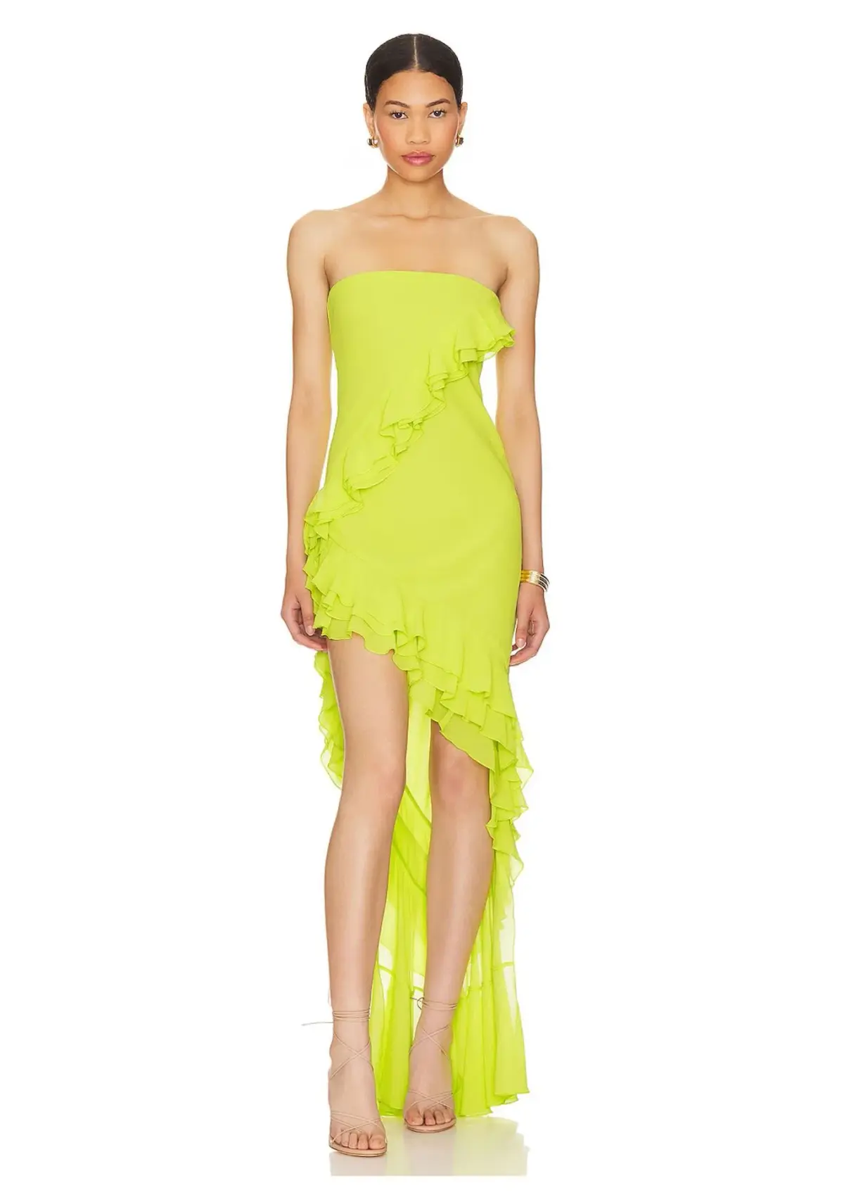 NBD Nehna Mini Dress Chartreuse Green Size XS / AU 6 - Image 1