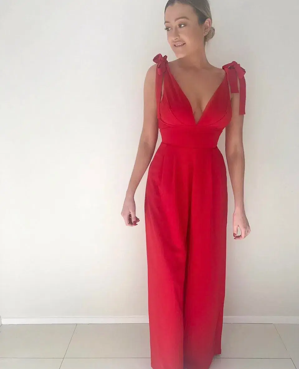 Piper Lane Red Darcy Pantsuit Size 8  - Image 1