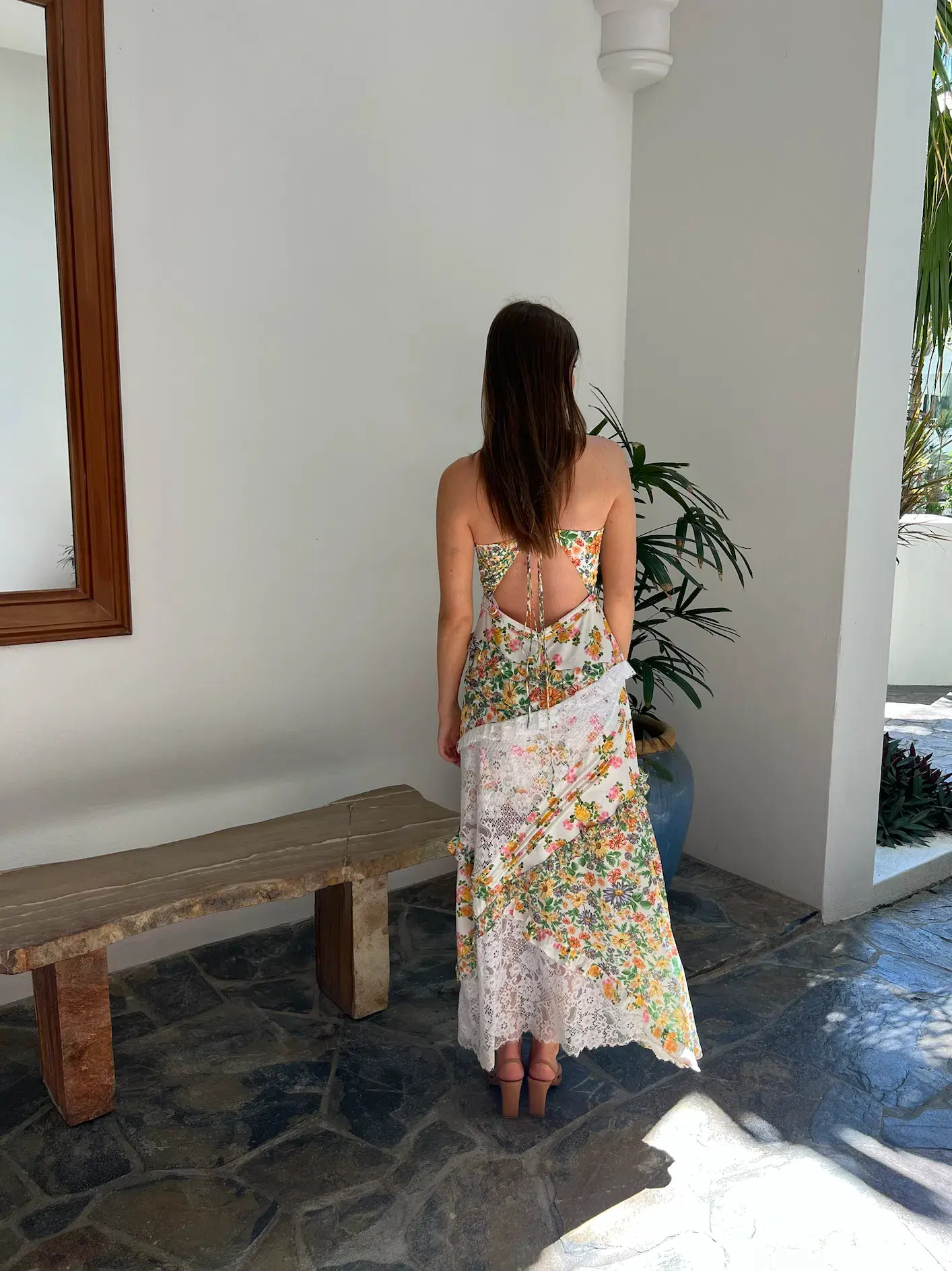 For Love and Lemons Roselyn Maxi Dress in Marigold Size 8  - Image 2