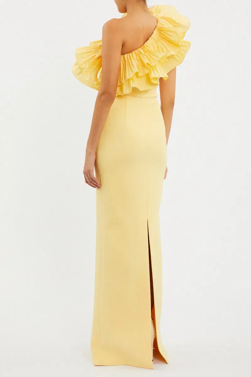 Rebecca Vallance S Chloe Gown Yellow Size 6  - Image 5
