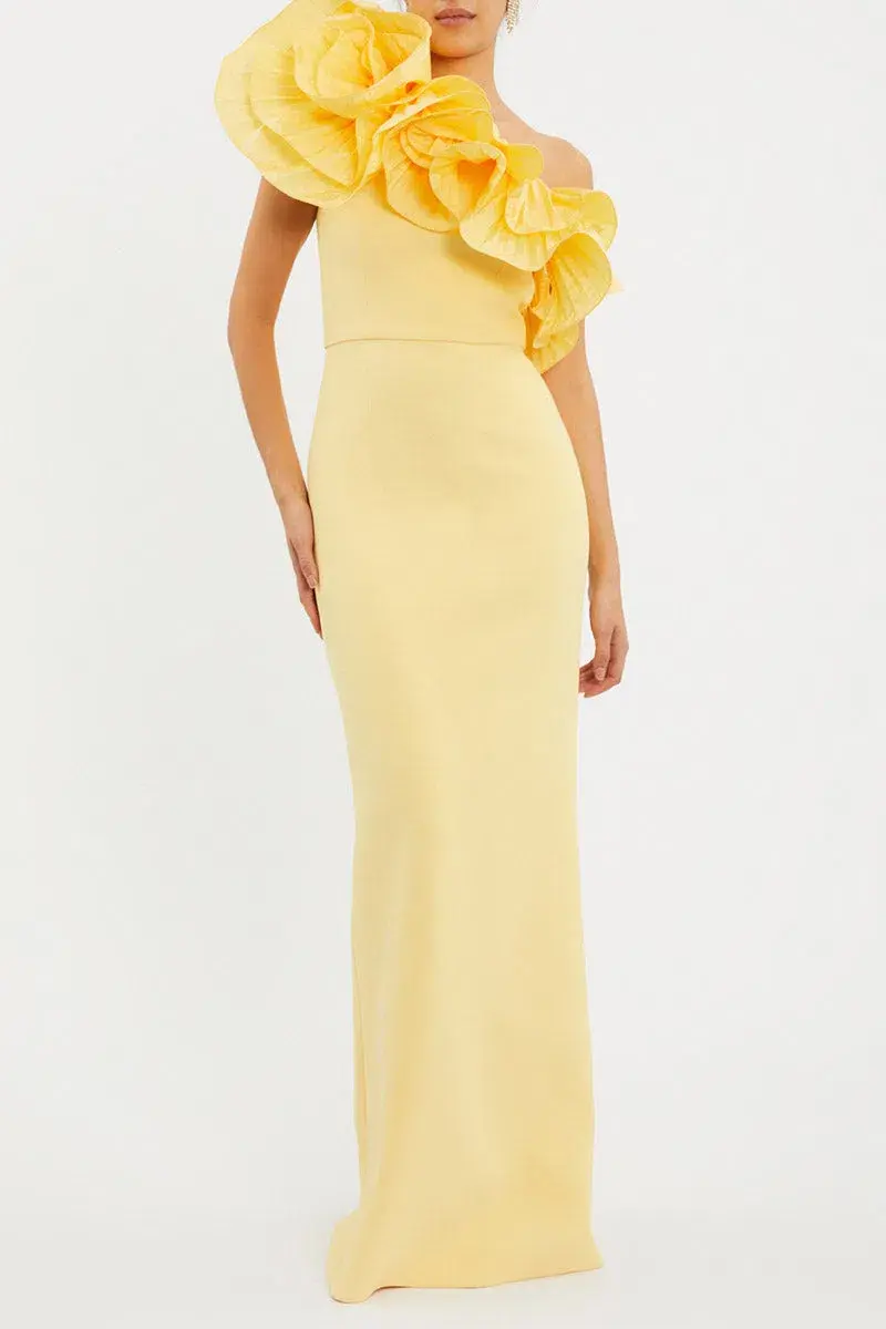 Rebecca Vallance S Chloe Gown Yellow Size 6  - Image 1
