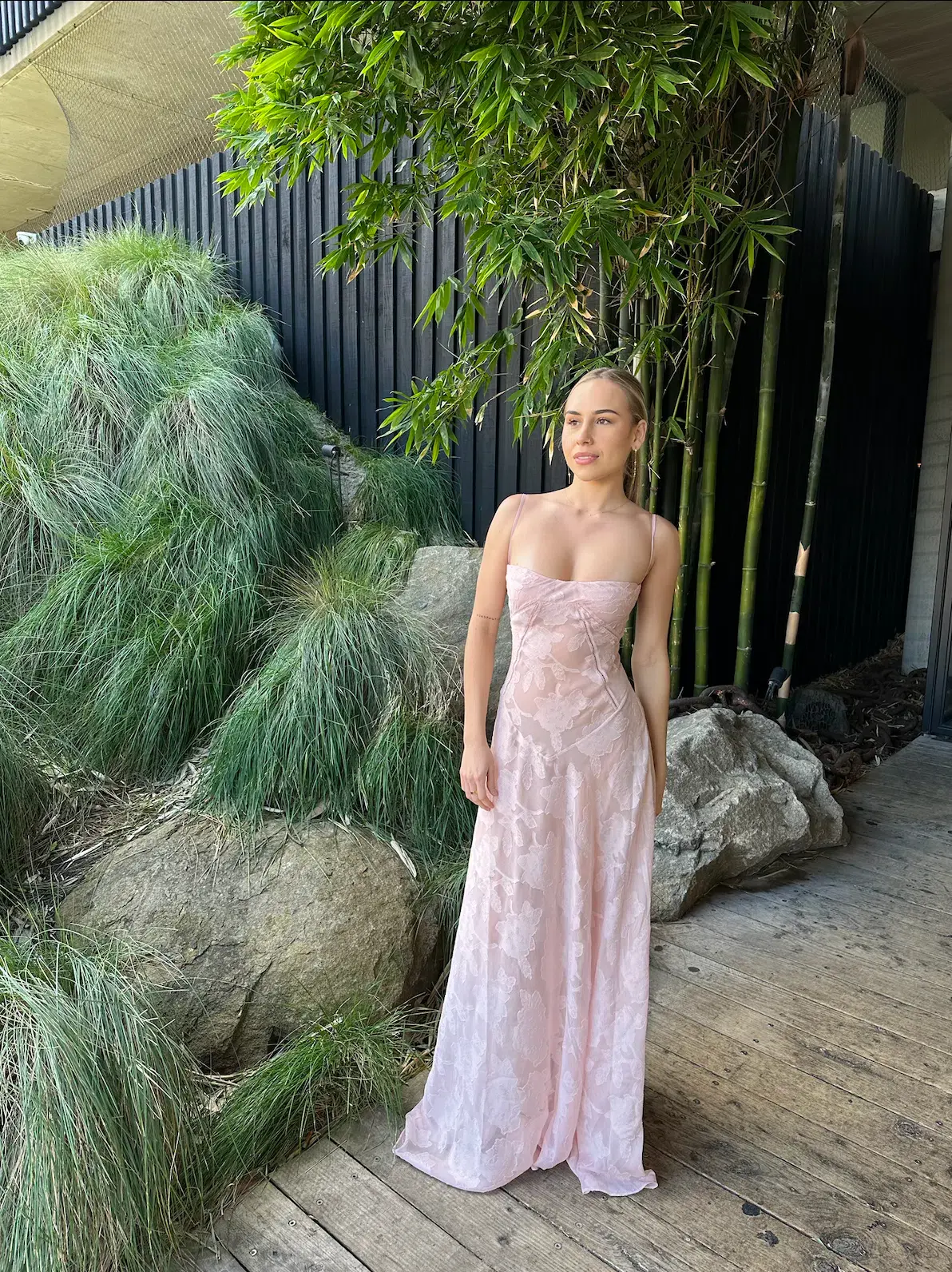 House of CB Seren Maxi Dress in Soft Pink Small /Au 8 - Image 1