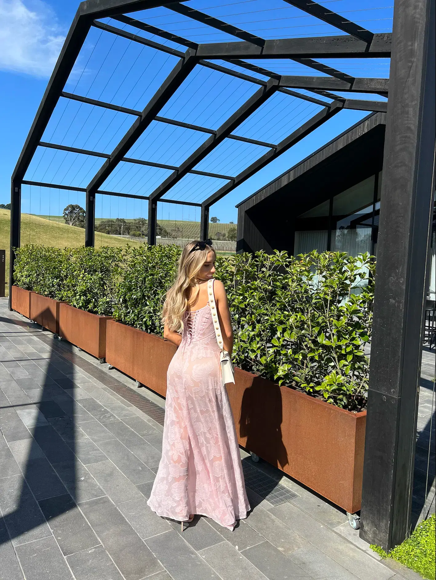 House of CB Seren Maxi Dress in Soft Pink Small /Au 8 - Image 3