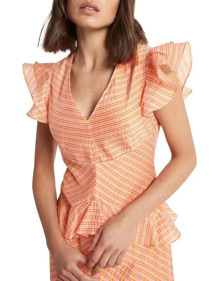 Sass & Bide Float Like A Dreamer Dress Orange Size 14 - Image 4