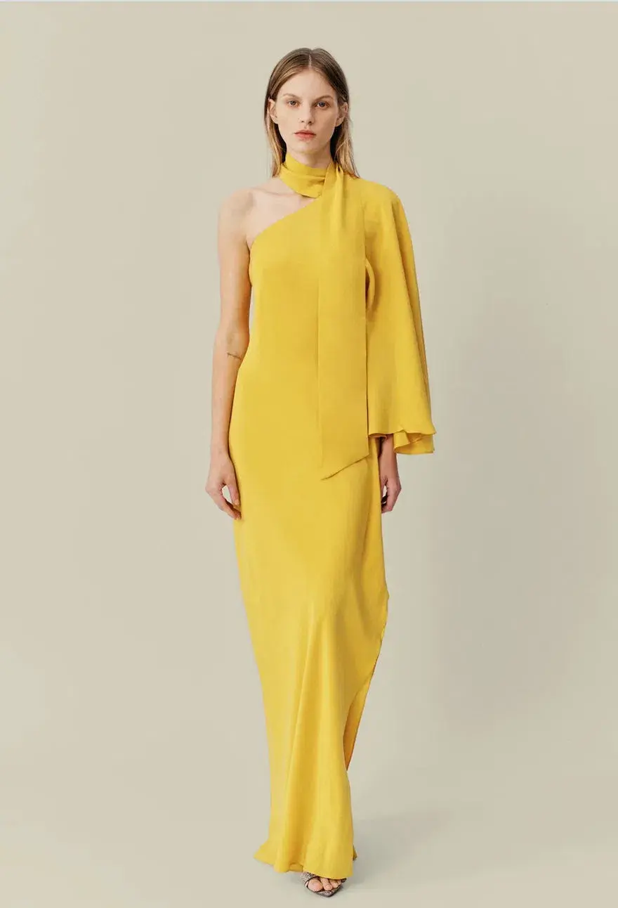 Ginger & Smart Perpetual Silk Gown Sunflower Size 8 for rent on The Volte - main image