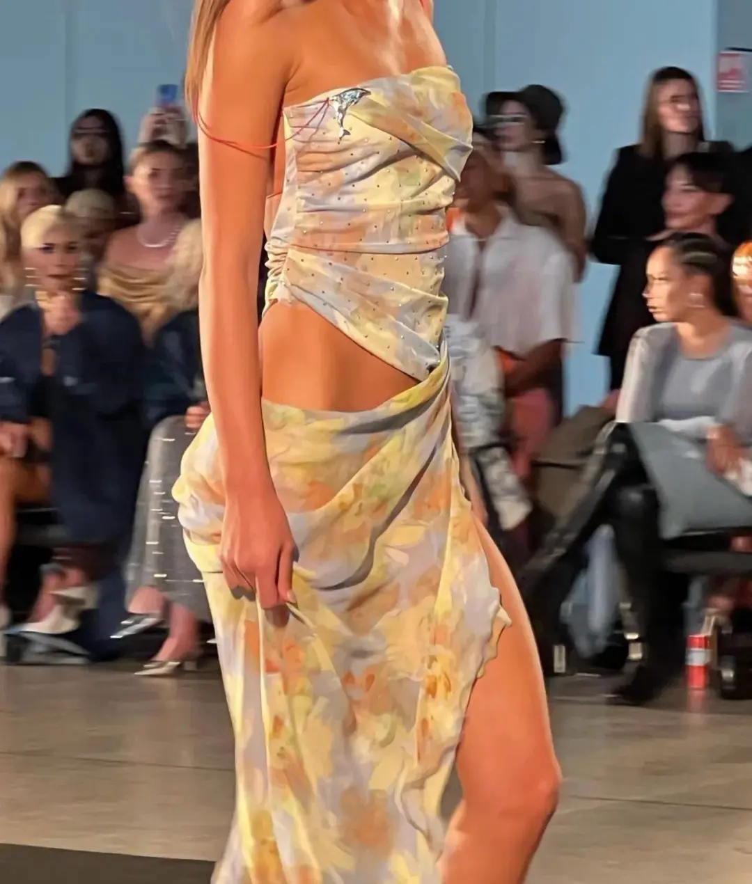 Bec & Bridge Zephy Asym Dress Blue Blossom Size 8  for rent on The Volte - main image