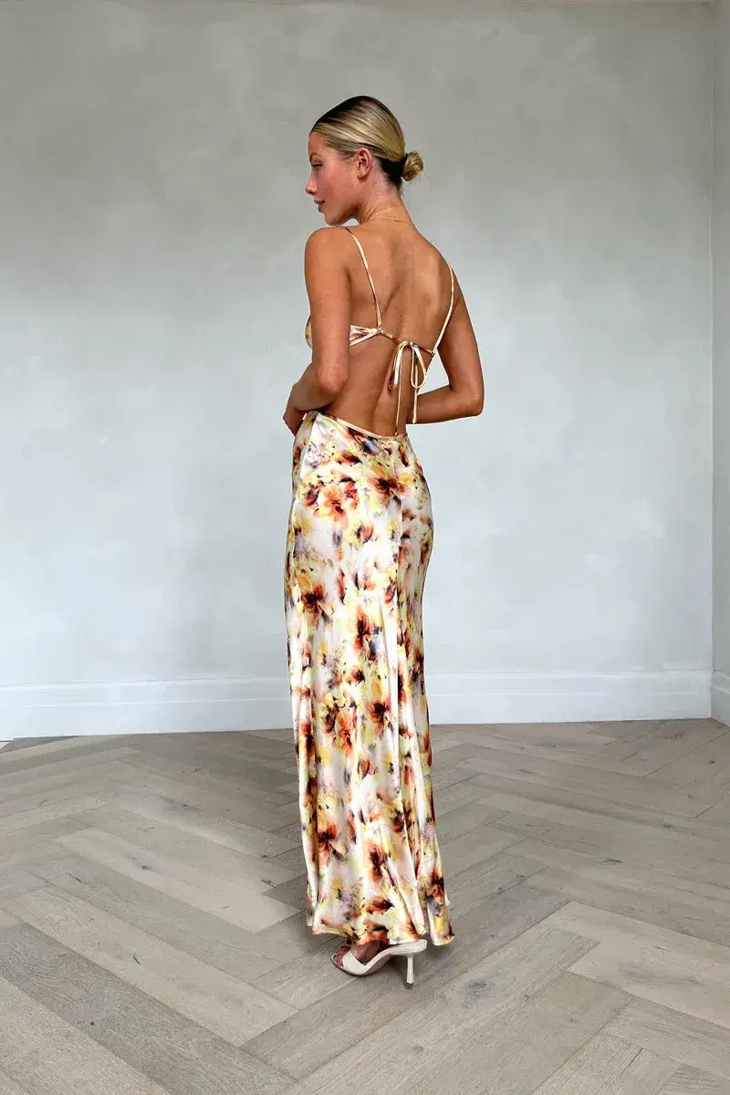 Bec & Bridge Cedar City Maxi Dress Sunset Yellow Size Au 6 - Image 3