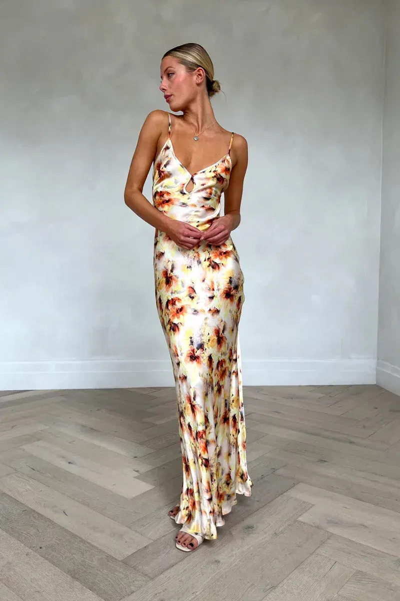 Bec & Bridge Cedar City Maxi Dress Sunset Yellow Size Au 6 - Image 1