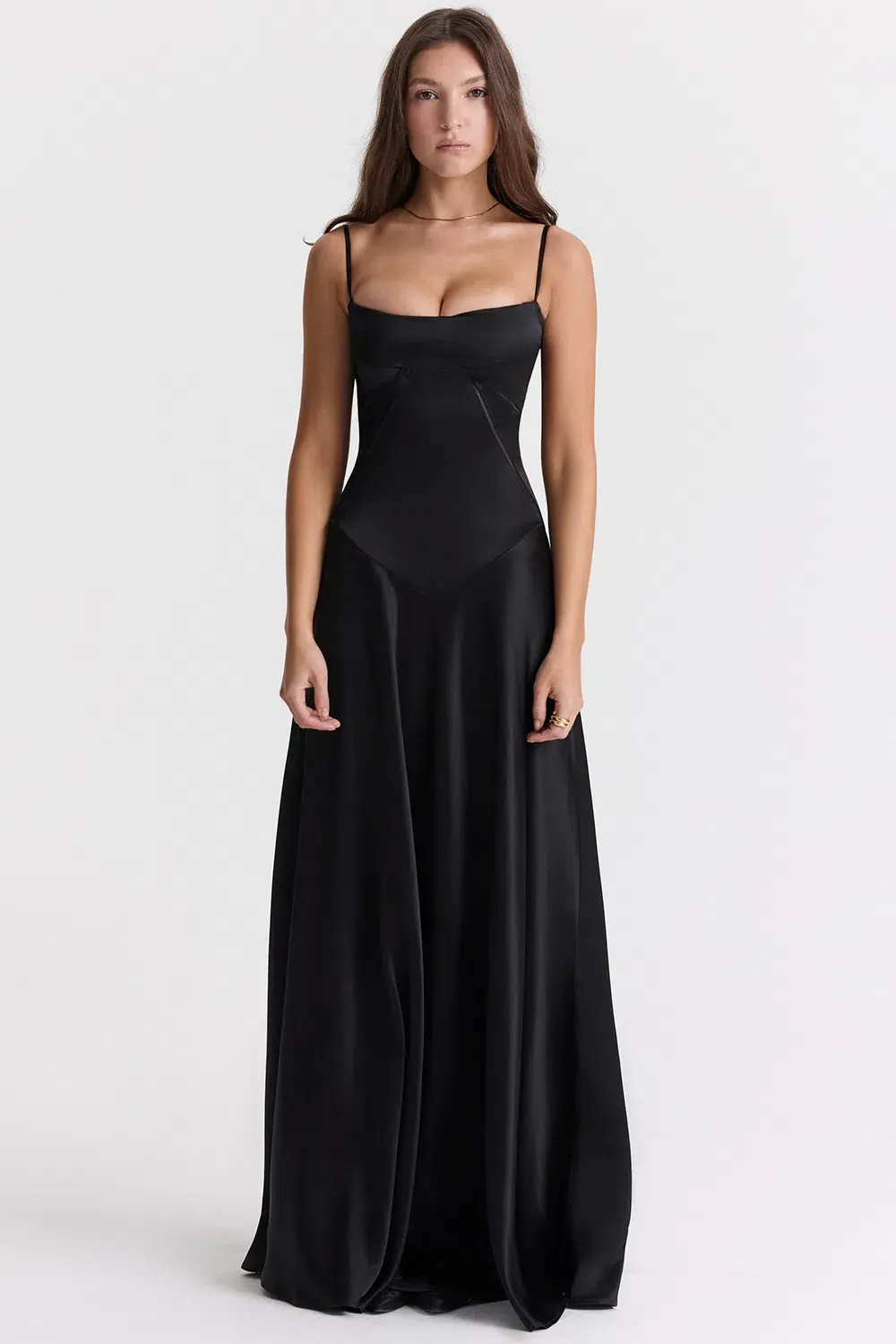 House Of CB Anabella Black Lace Up Maxi Dress Size XS/Au 6 - Image 1