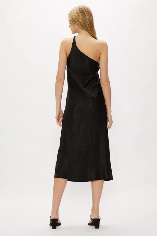 Third Form Running Water Bias One Shoulder Slip Dress Black Size 6 - Image 2