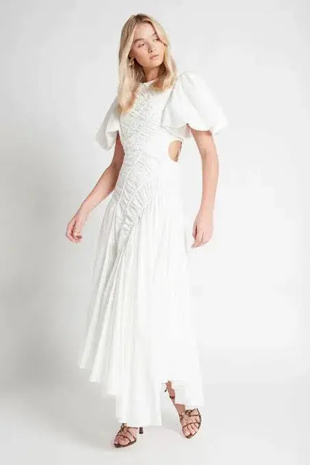 AJE Siren Drawstring Midi Dress Size 6 - Image 1