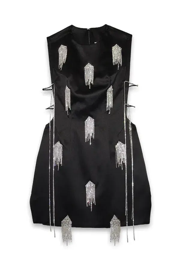 Kourh Onirique Crystal Mini Dress Black Size 10  - Image 2