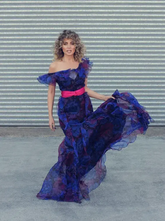 Alice McCall Flora Gown in Blue/Purple Size 8 - Image 3