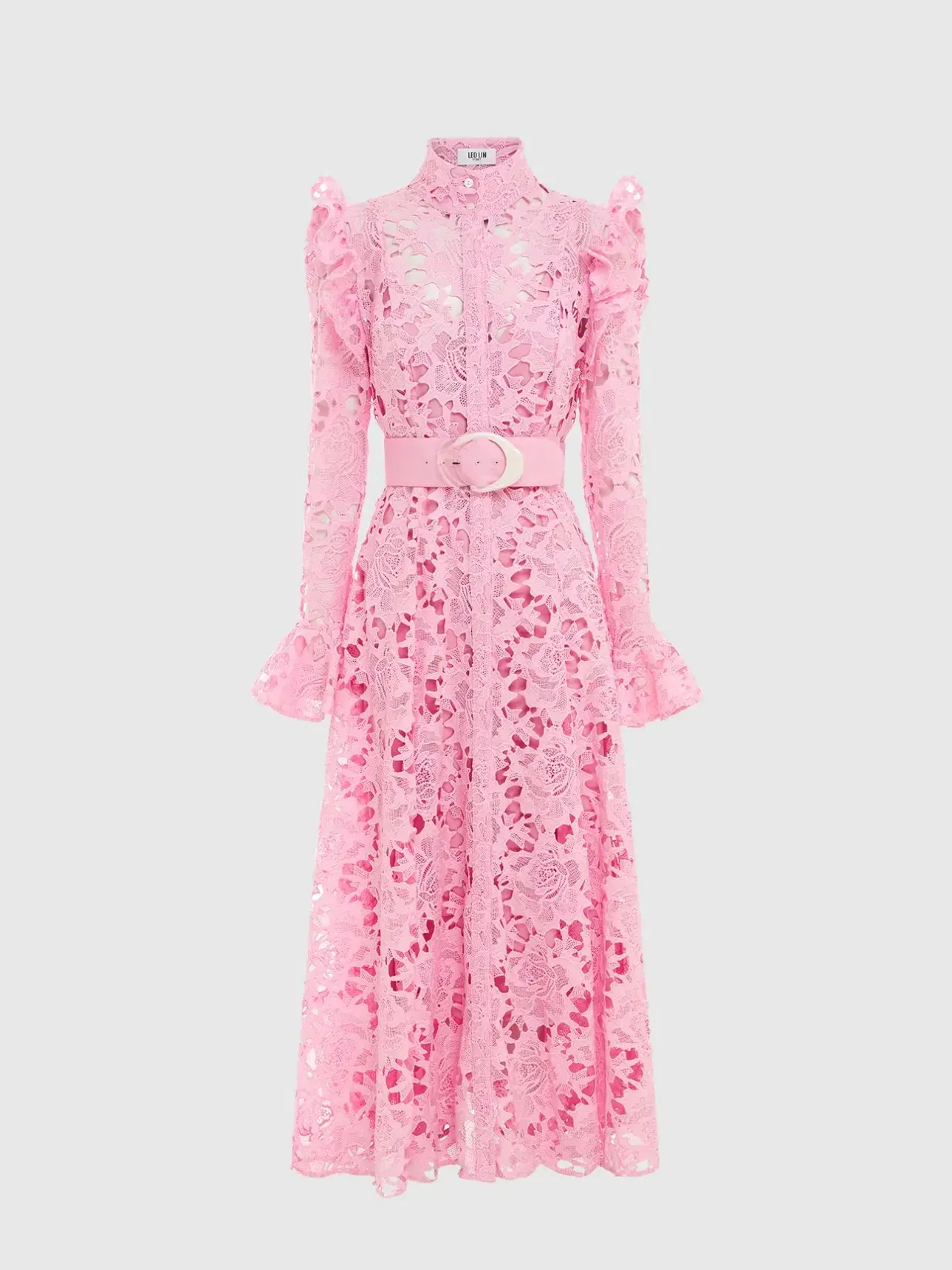 Leo Lin  Aliya Butterfly Sleeve Midi Dress   Candy Pink  Size 10 - Image 3
