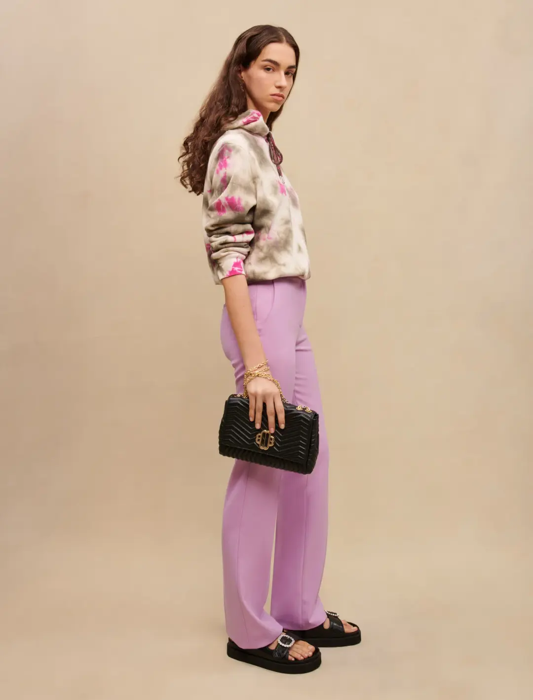 Maje Co-ord Two-Piece Suit Lilac Size 10 for rent on The Volte - main image
