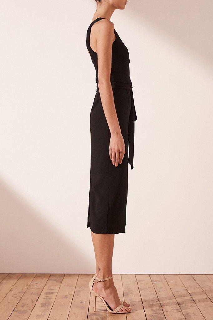 Shona Joy One Shoulder Black Dress Size 12 - Image 2