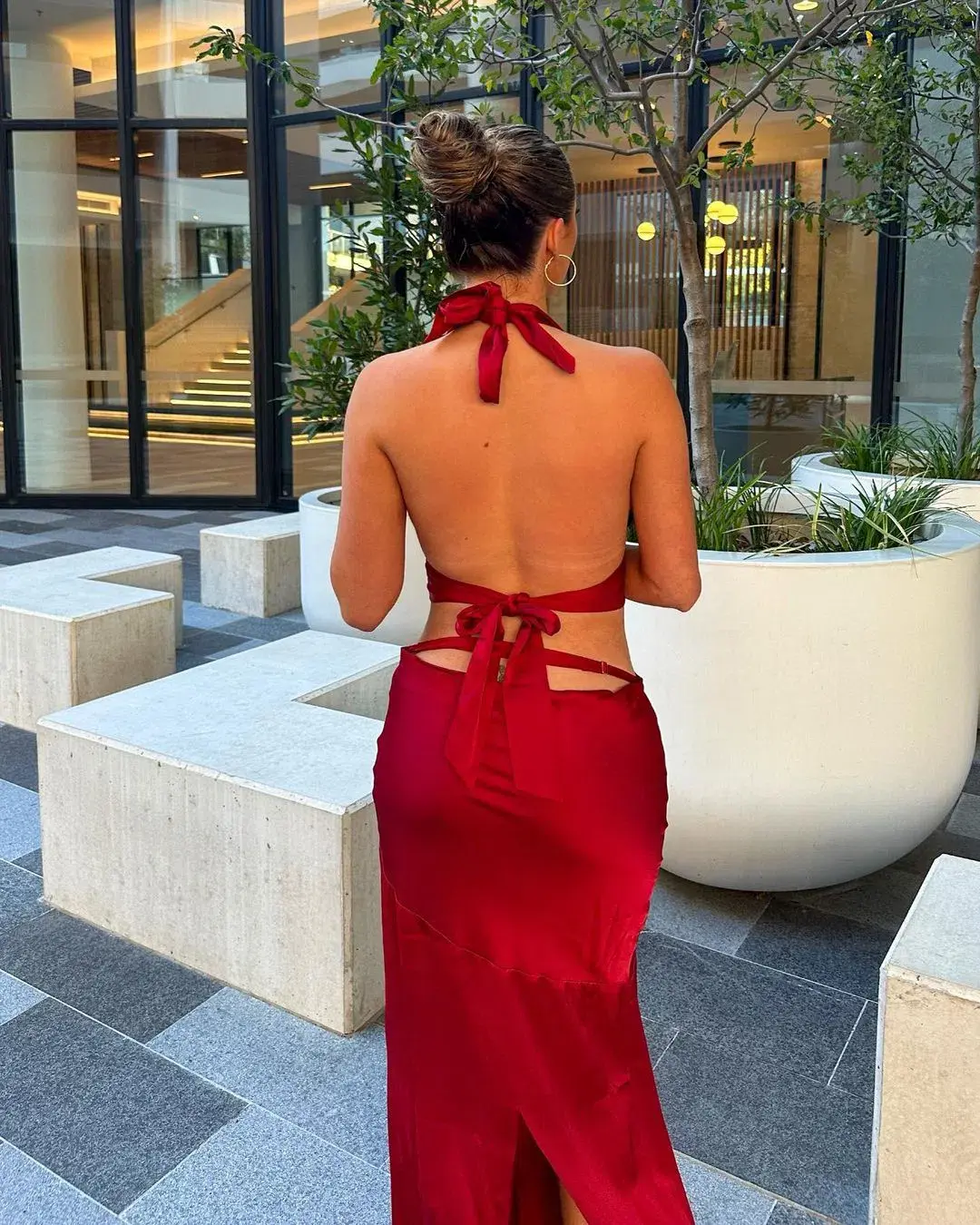 Arcina Ori Rosalina Set Deep Cherry Red Size L/AU 12 - Image 2