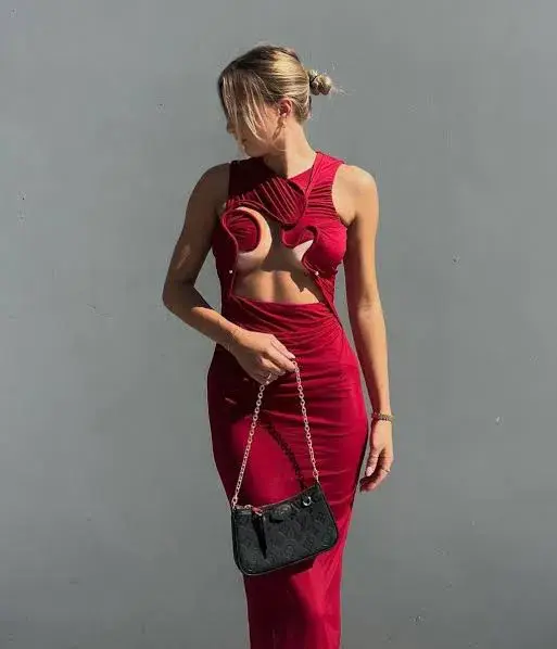 Christopher Esber Venus Tank Dress Cherry Size 6 - Image 2