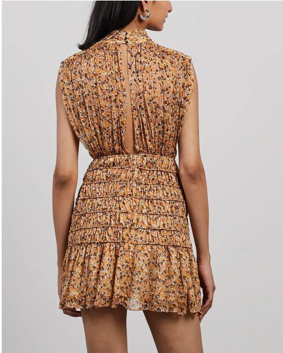 Shona Joy Colette Corded Mini Dress Print Size 8 - Image 4