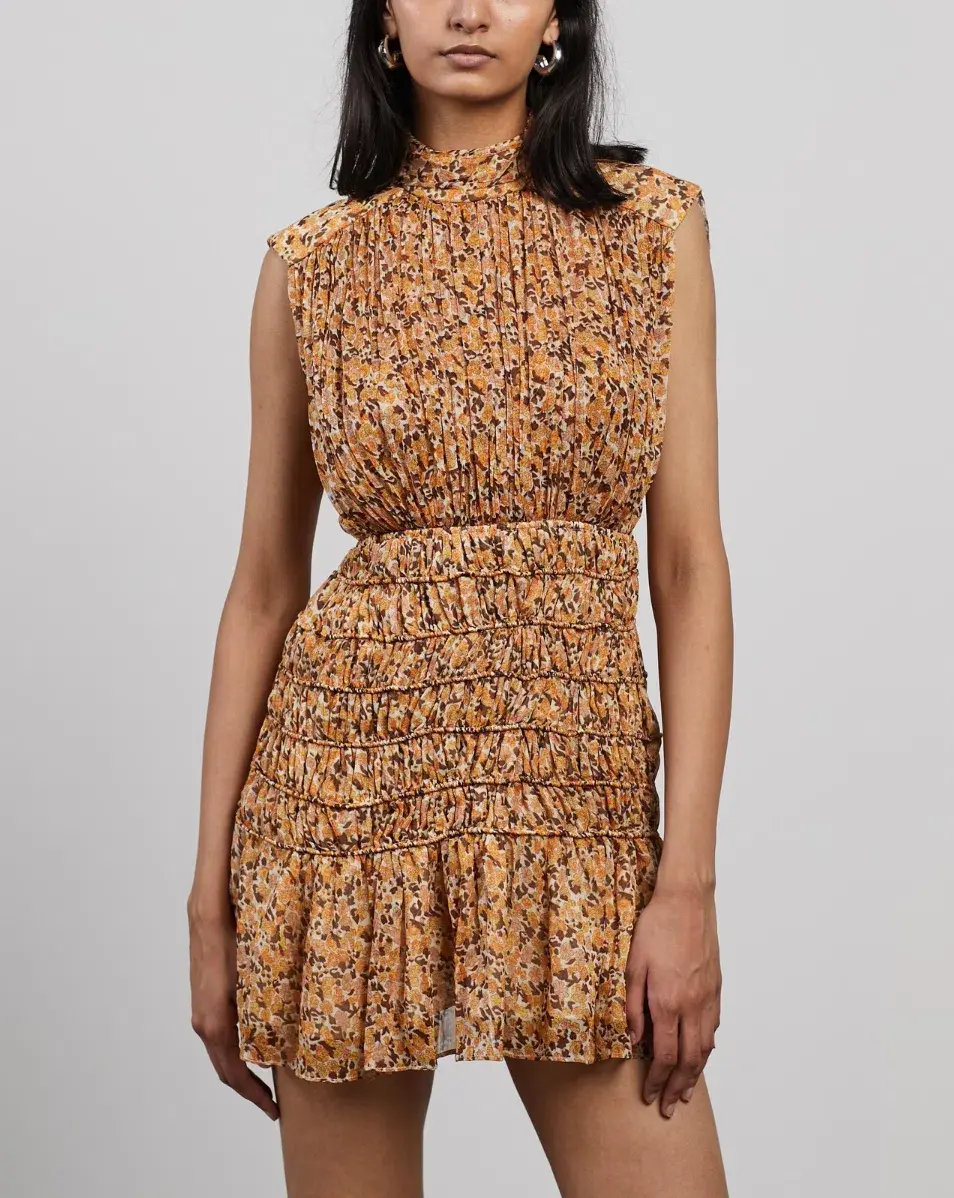 Shona Joy Colette Corded Mini Dress Print Size 8 - Image 3