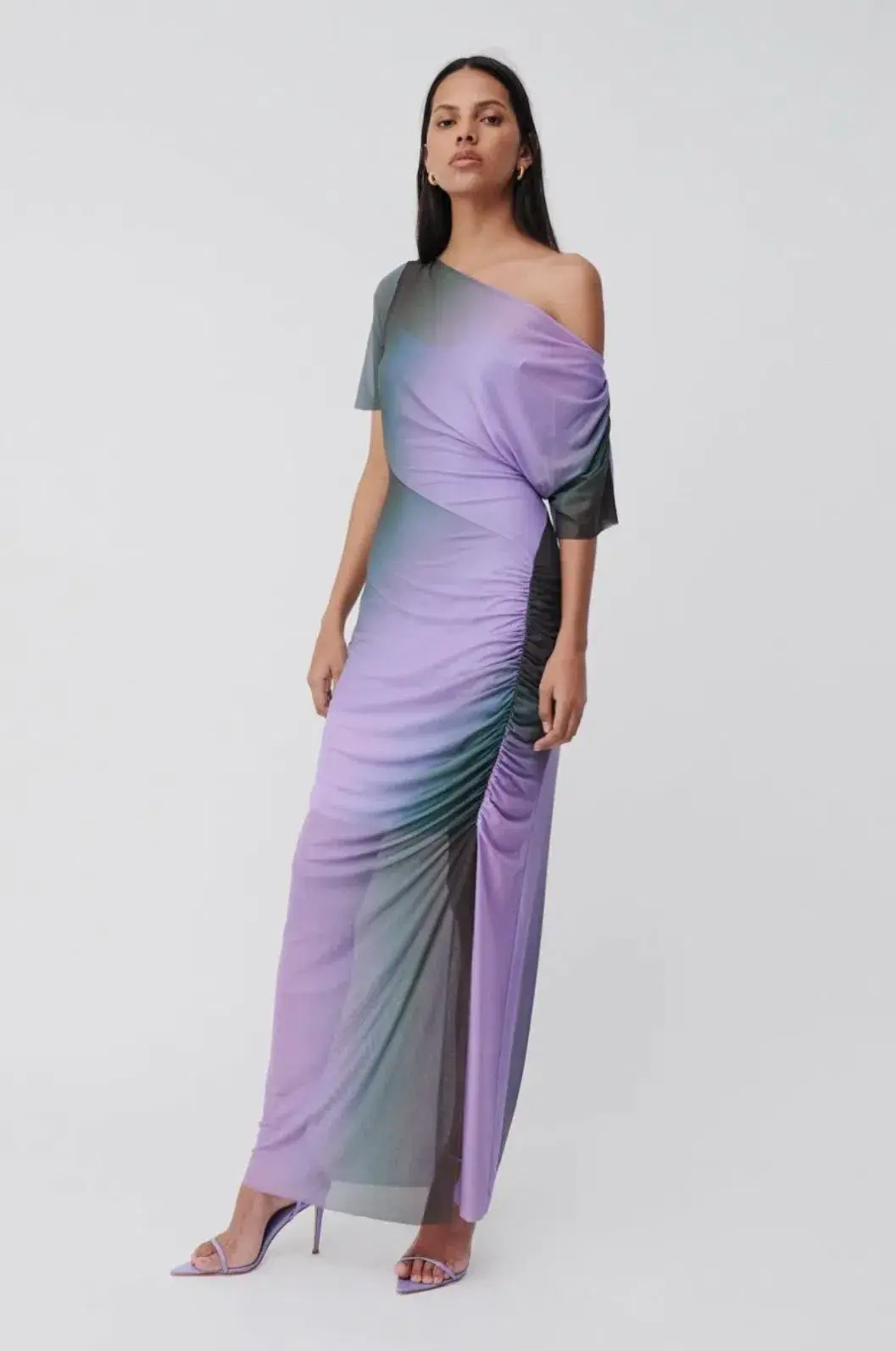 Suboo Olafur Dress Purple Multi Size L/Au 12 - Image 2