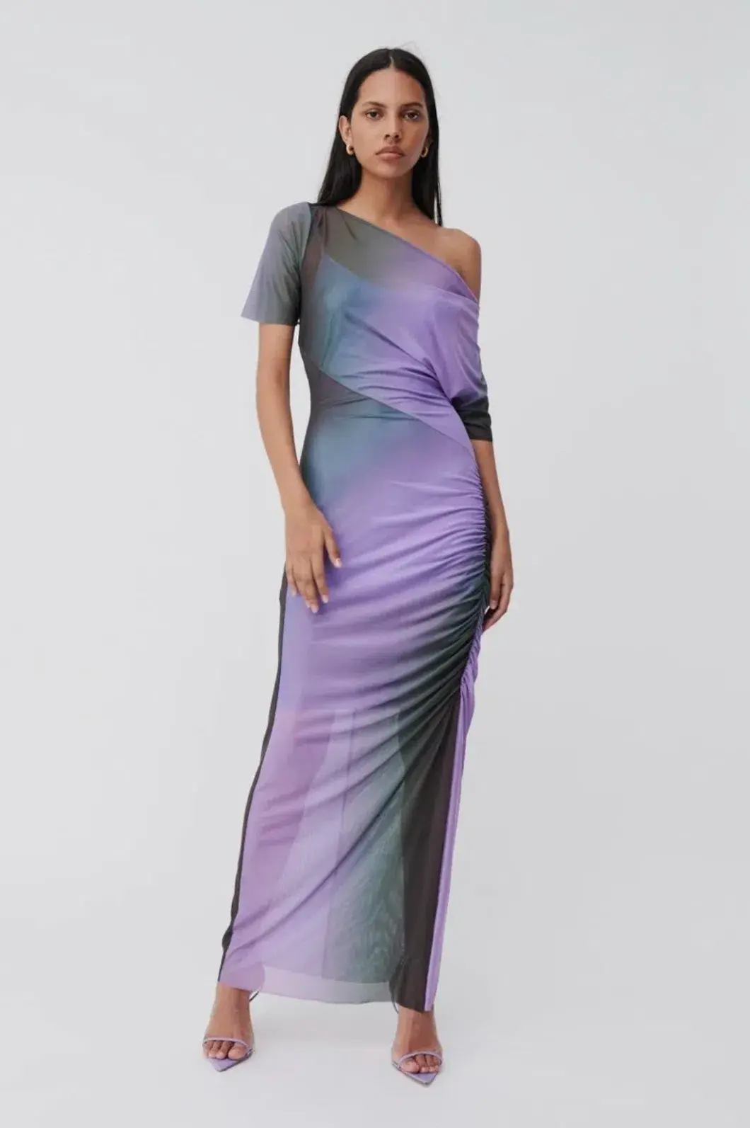Suboo Olafur Dress Purple Multi Size L/Au 12 - Image 1