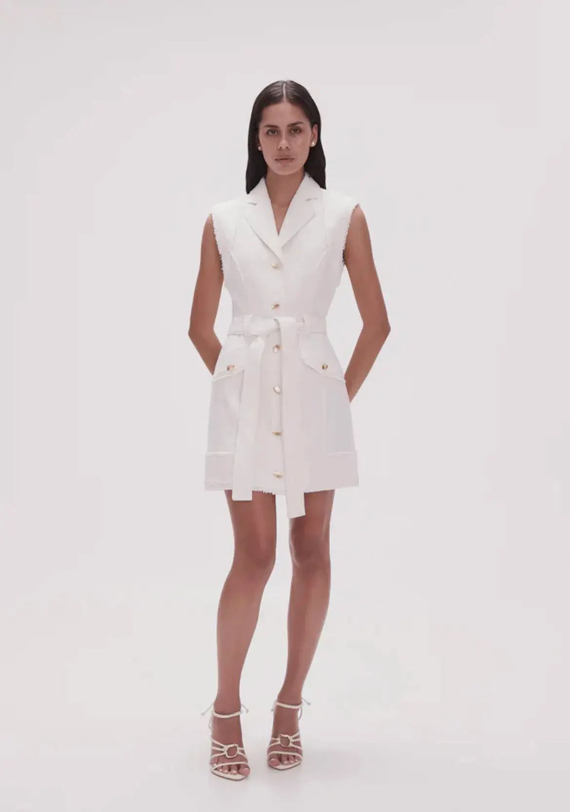 Aje Isabel Utility Mini Dress Ivory Size 10 - Image 1