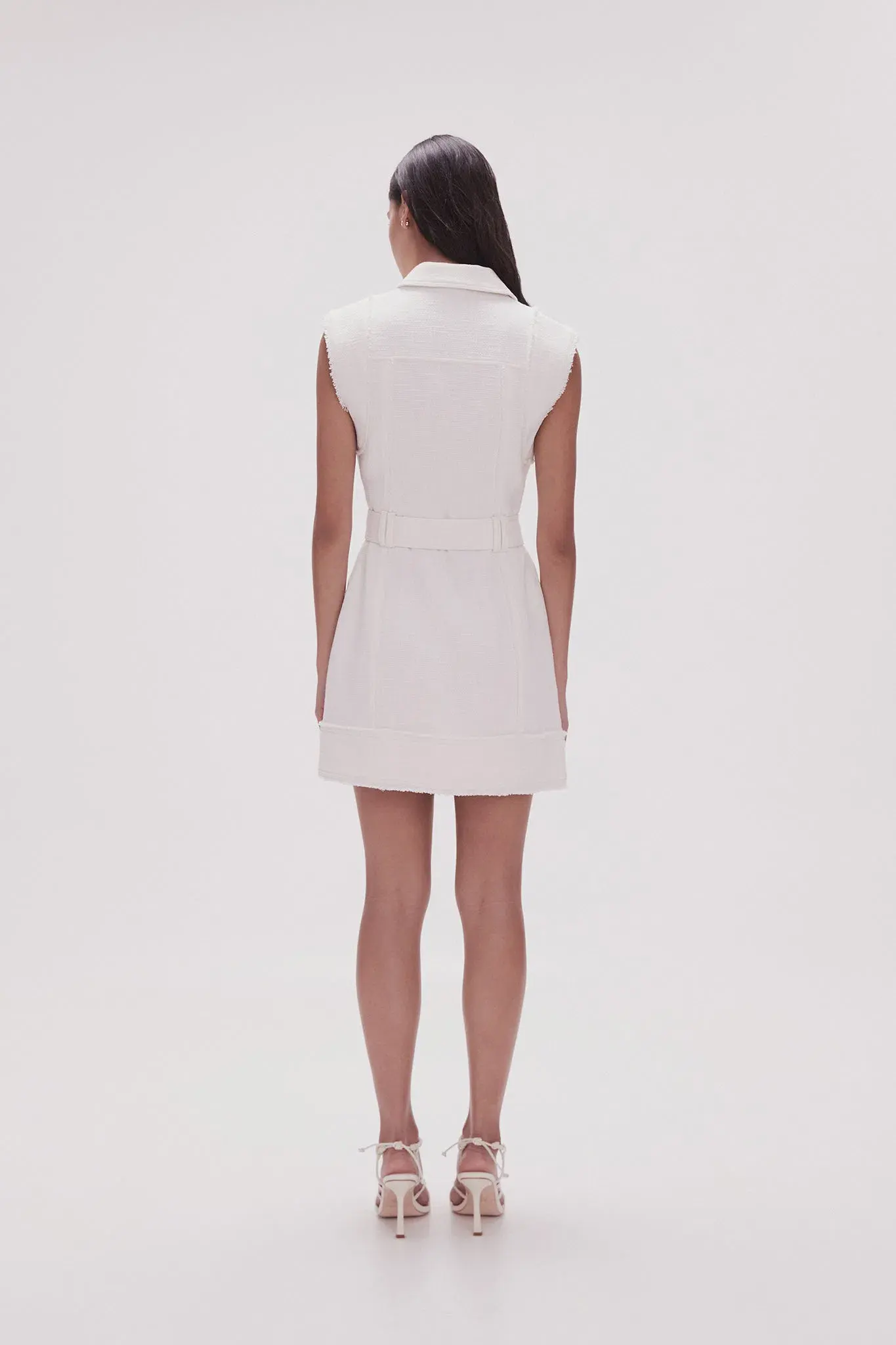 Aje Isabel Utility Mini Dress Ivory Size 10 - Image 3