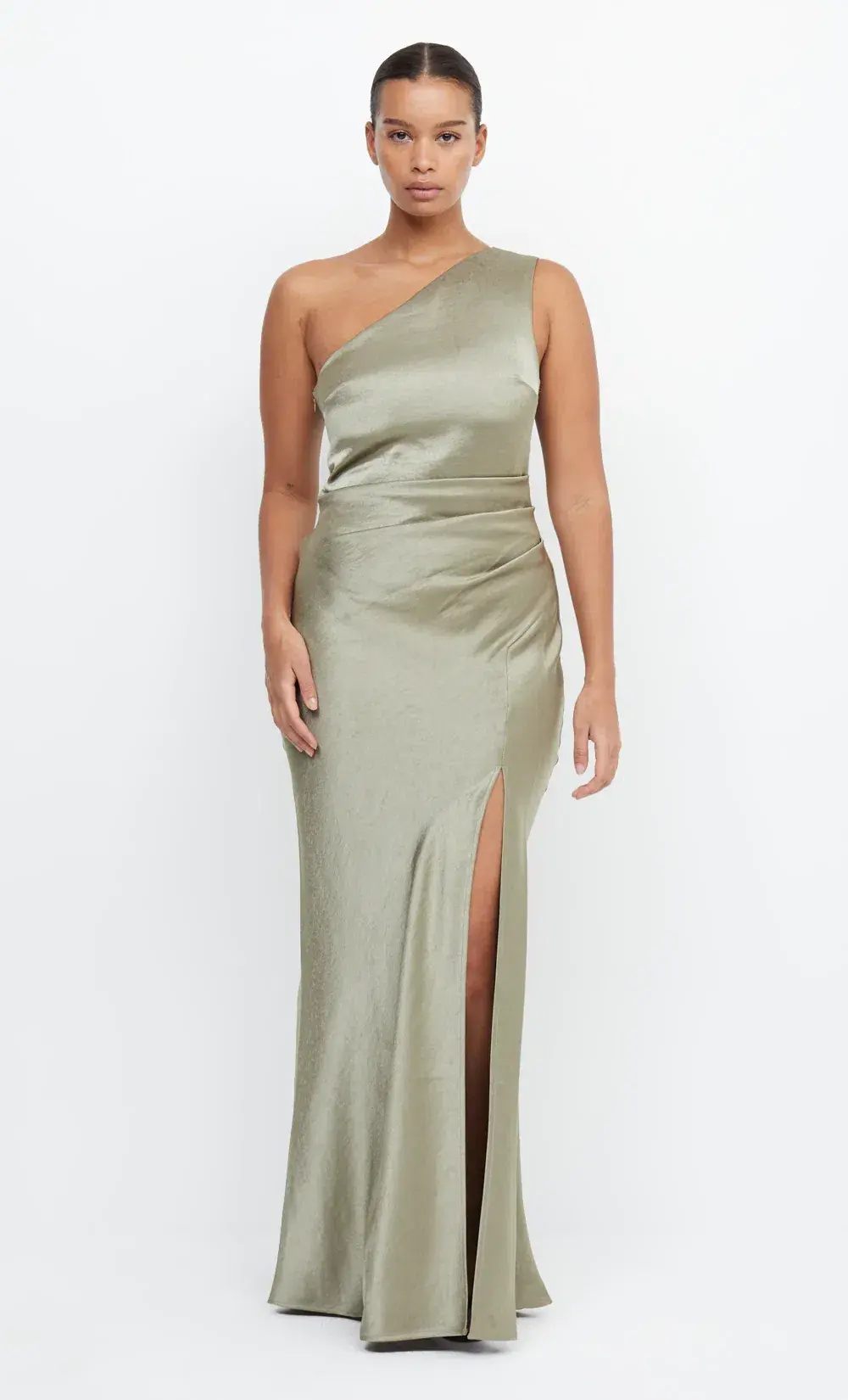 Bec & Bridge The Dreamer Asym Dress Sage Size 8 - Image 3