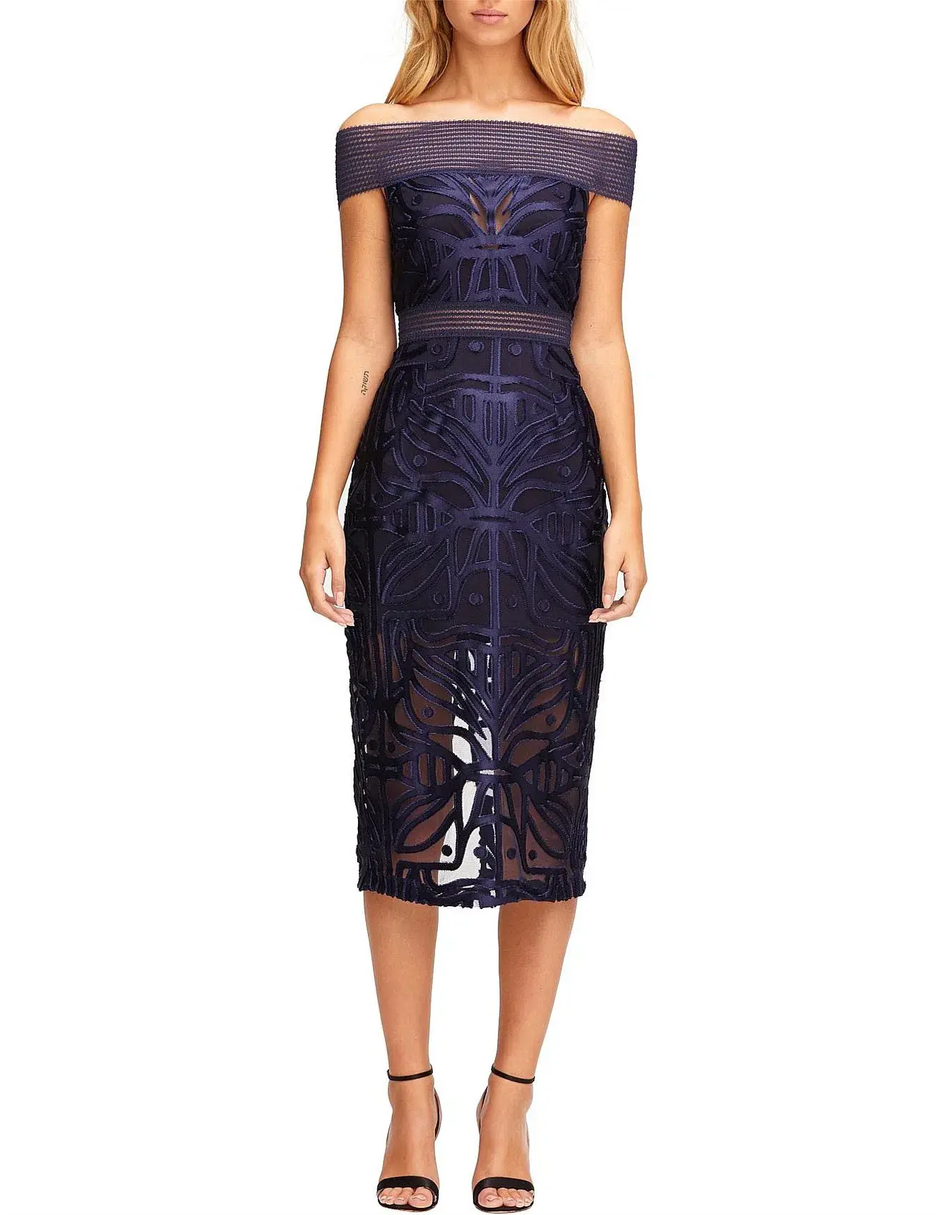 Alice McCall Lunar Eclipse Midi Cocktail Dress Navy Size 8 - Image 2