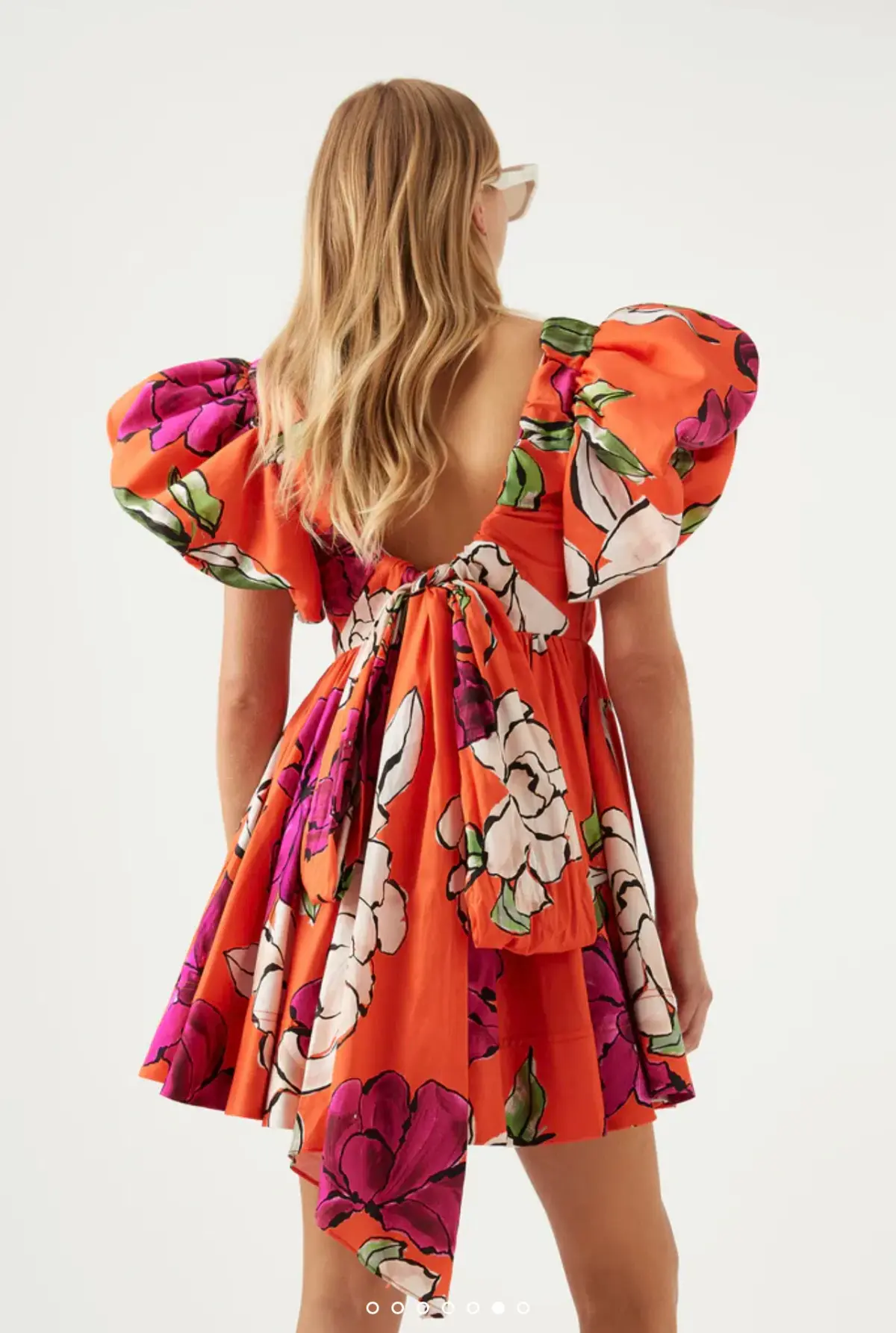 Aje Gretta Bow Back Mini Dress in Floral Size 16 - Image 2