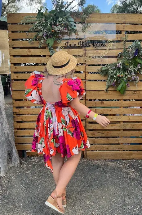 Aje Gretta Bow Back Mini Dress in Floral Size 16 - Image 4