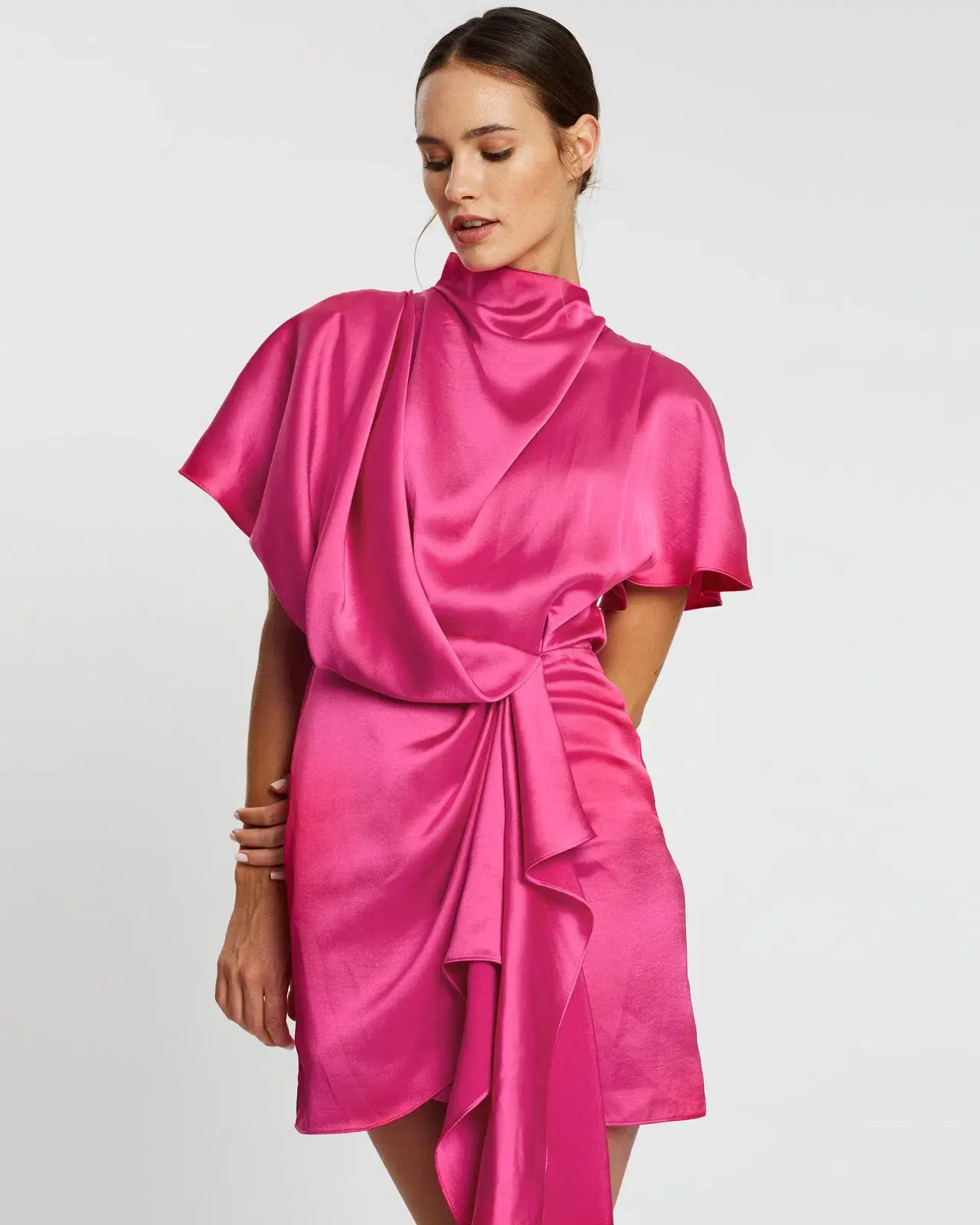 Acler Lochner Dress Fuchsia Size 12 - Image 3
