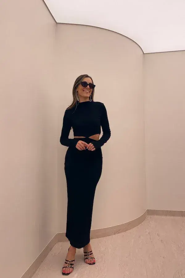 Camilla and Marc Nemesia Dress Black Size 14 for rent on The Volte - main image