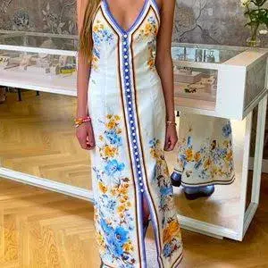 Zimmermann Halcyon Slip Dress Floral Print Size 0 / AU 8 - Image 4