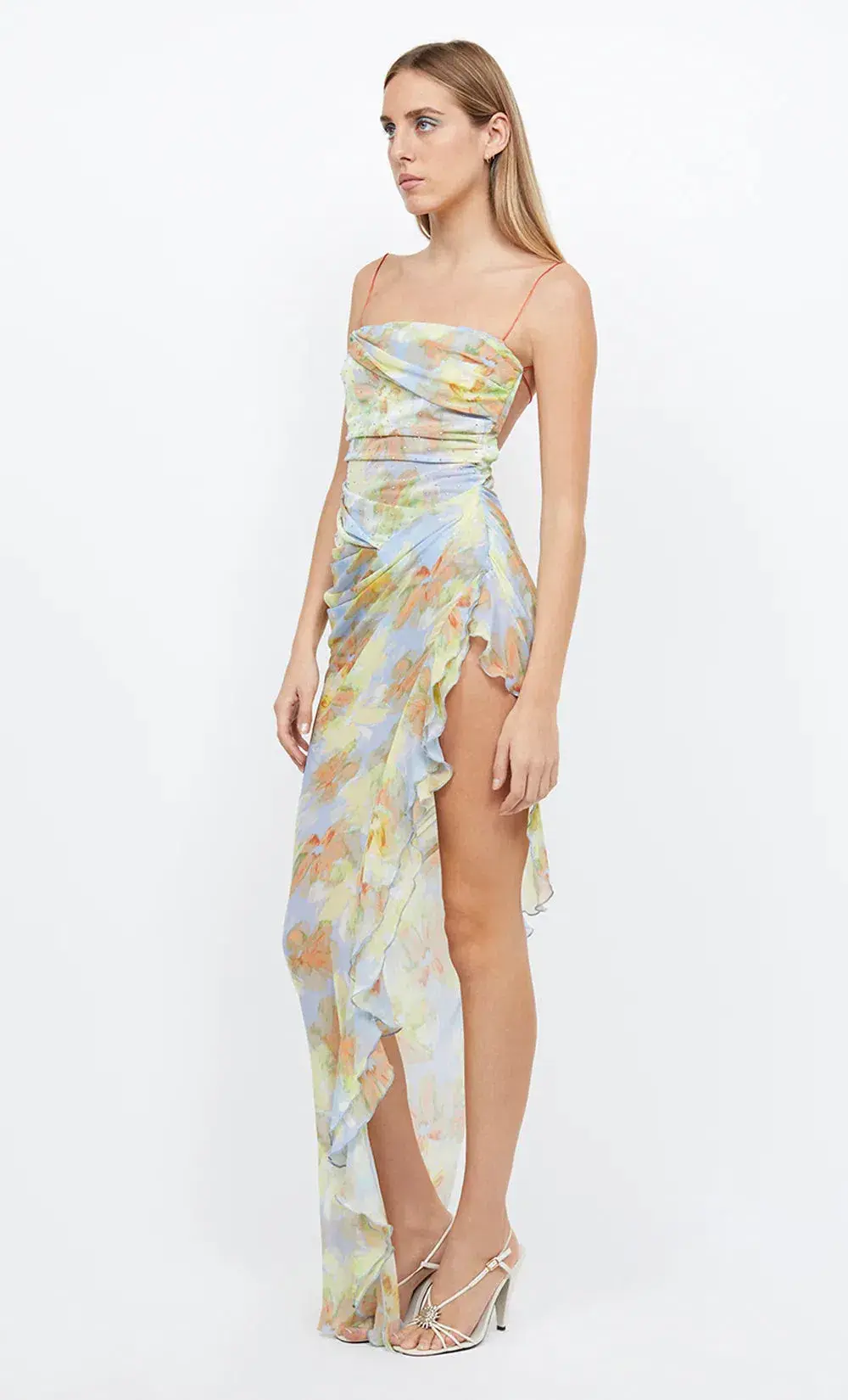 Bec & Bridge Zephy Asym Midi Dress Floral Size AU 8 - Image 4