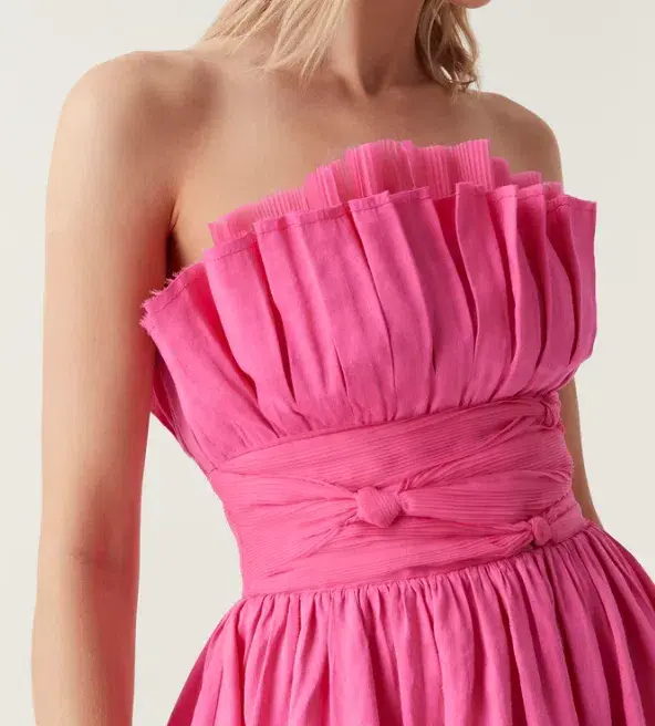 Aje Whisper Layered Mini Dress in Pink Size 6 - Image 4