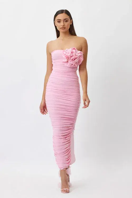 Bianca and Bridgett Tara MIdi Dress in Pink Size 6 - Image 1
