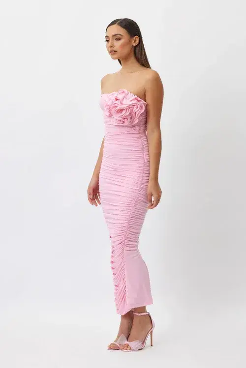 Bianca and Bridgett Tara MIdi Dress in Pink Size 6 for rent on The Volte - main image