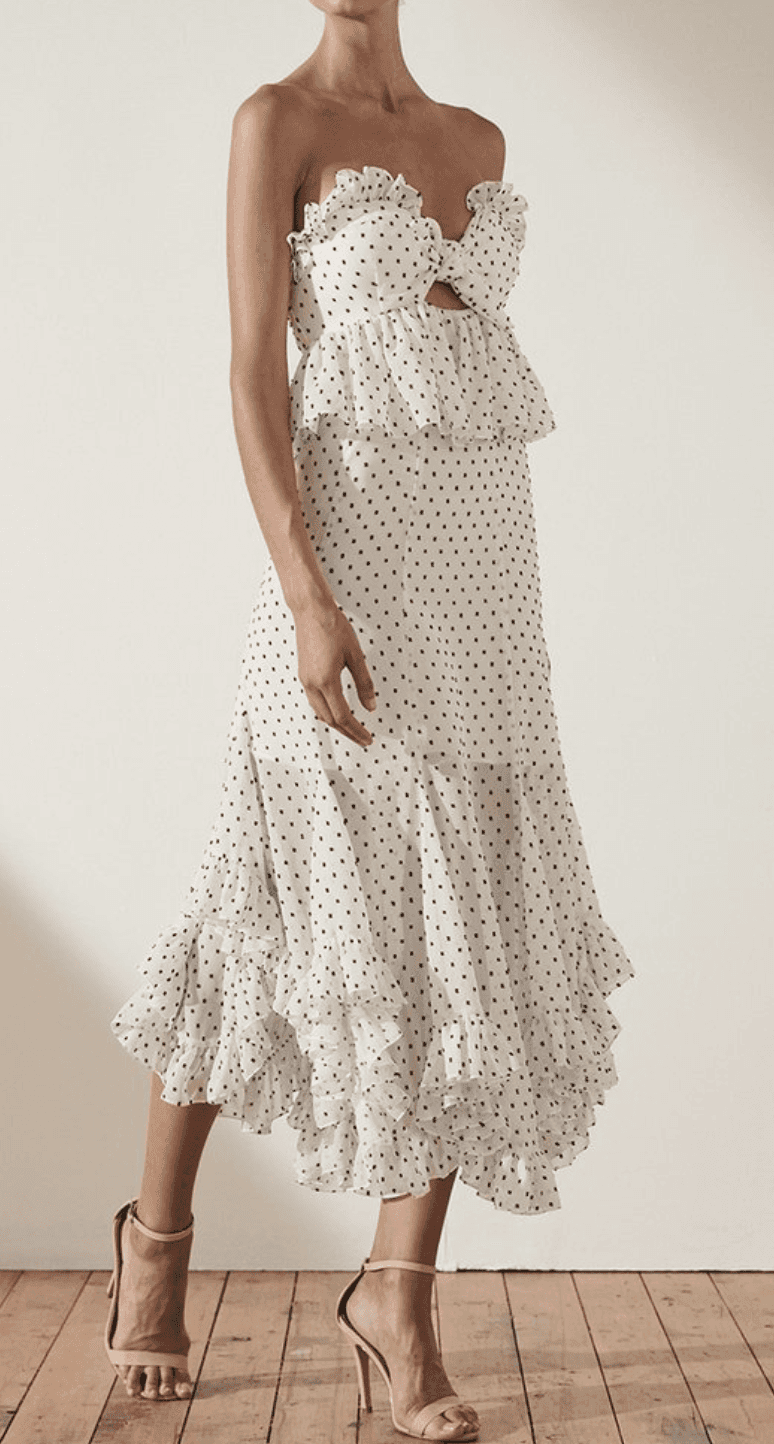 Wilder Tie Front Godet Midi Dress - Image 1